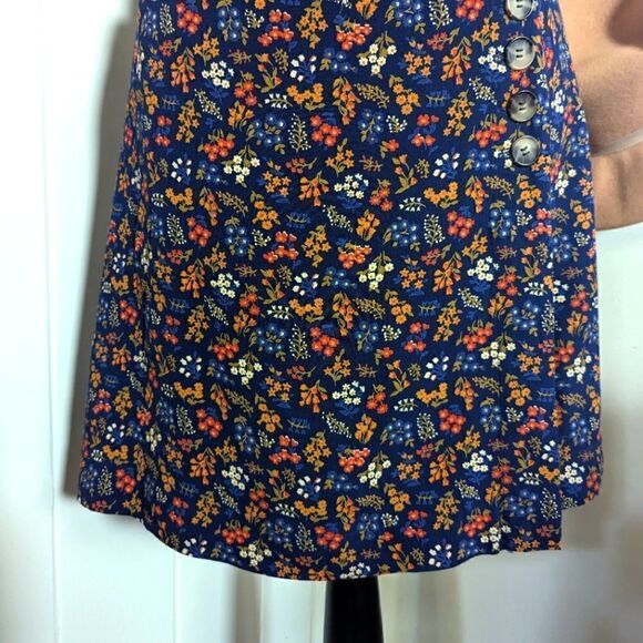 Madewell Side-Button A-Line Mini Skirt in Garden Party, sz 2 EUC - Picture 5 of 14